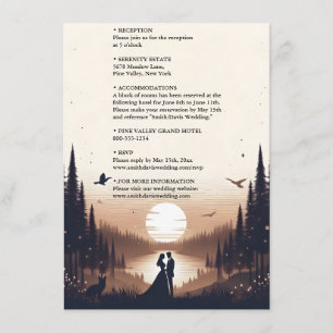 Nachtsonnenstars Moon Cloud Twilight Hochzeit Begleitkarte