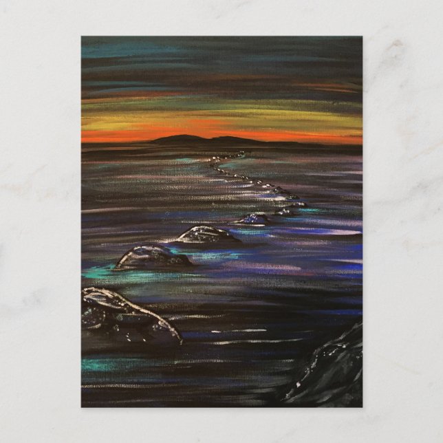 Nachtspaziergang Postkarte (Vorderseite)