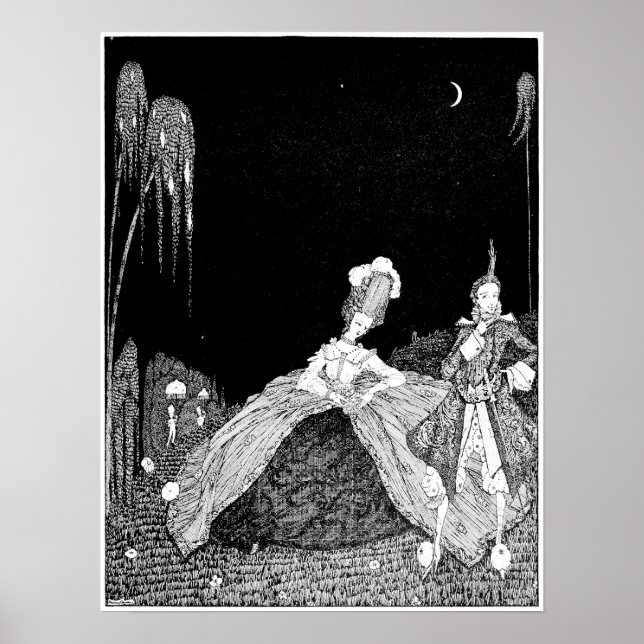 Nachtspaziergang - Vintage Image Poster (Vorne)