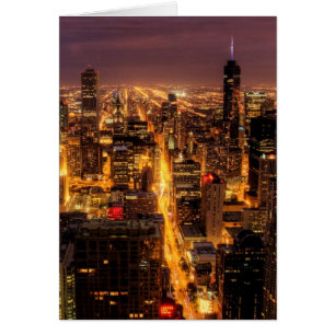 NachtStadtbild von Chicago