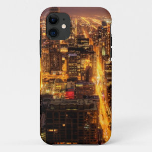 NachtStadtbild von Chicago Case-Mate iPhone Hülle