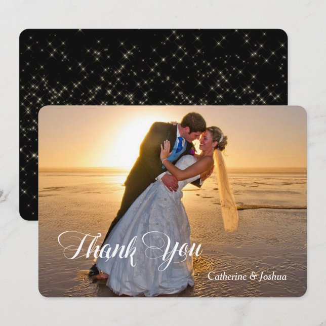 Nachtstars Fotovorlage Hochzeit Danke (Vorne/Hinten)