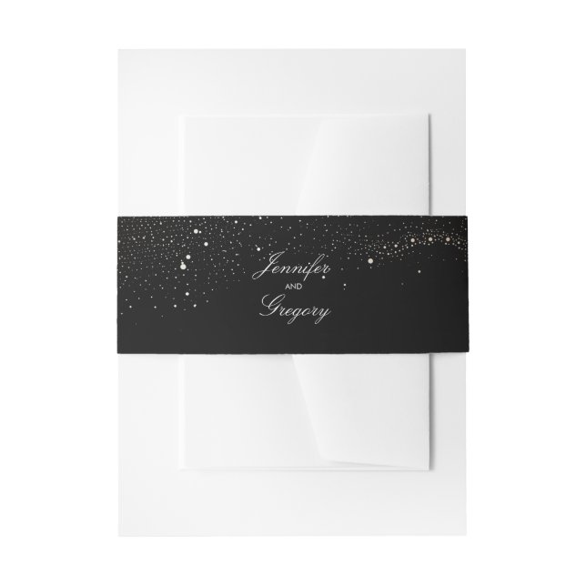 Nachtstars Hochzeit Einladungsbanderole (Vorderseite Beispiel)
