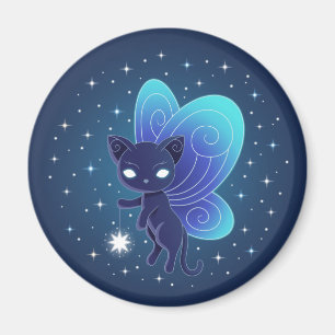 Nachtstern Fee Pixie Katze Magnet
