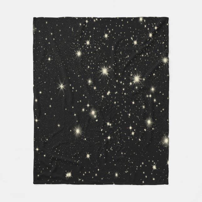 Nachtsterne Sternenhimmel Fleecedecke (Vorderseite)
