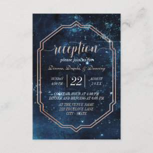 Nachtsternenhimmel Himmelsgalaxie Hochzeitsempfang Einladung