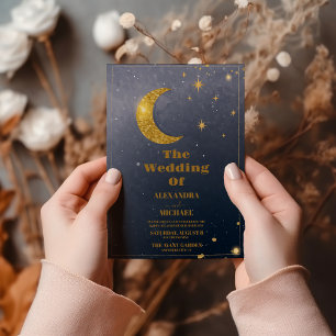Nachtsternenhimmelgalaxie Hochzeit Einladung