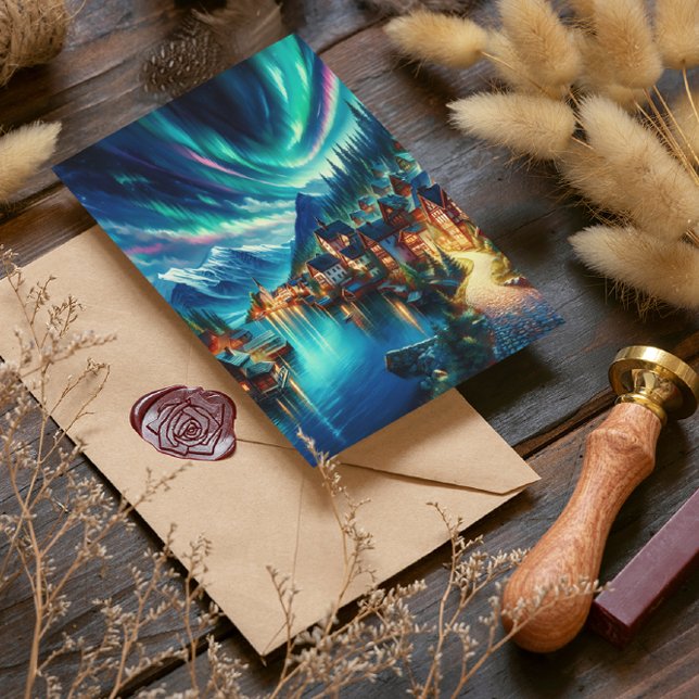 Nachtsymphonie: Lake Serenity Postkarte (Von Creator hochgeladen)