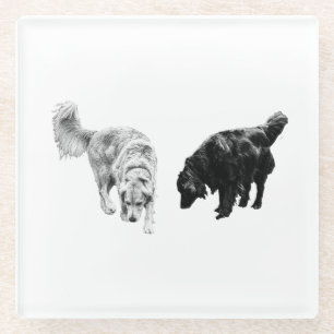 Nachttisch-Hush — Retriever Duo Glasuntersetzer