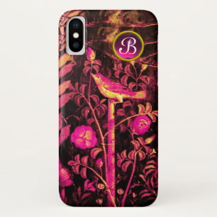 NACHTUNG MIT ROSE MONOGRAMM, rosa, schwarz gelb Case-Mate iPhone Hülle
