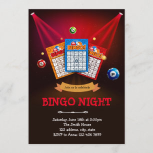 Nachtveranstaltung in Bingo Einladung