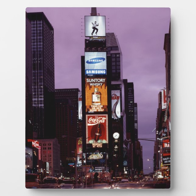 Nachtverkehr auf dem New York Times Square Fotoplatte (Vorderseite)