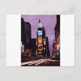 Nachtverkehr auf dem New York Times Square Postkarte