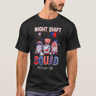 Nachtverschiebung Squad Betreuer Lebensgefährtin P T-Shirt