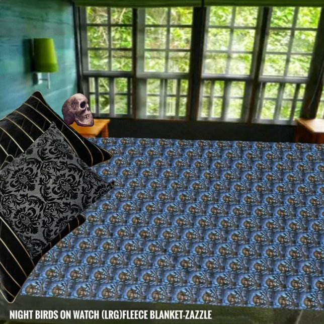 Nachtvögel im Auge Fleecedecke (Von Creator hochgeladen)