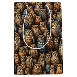 Nachtwache: Muster der Owl-Ansammlung Mittlere Geschenktüte