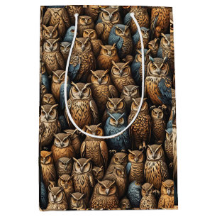 Nachtwache: Muster der Owl-Ansammlung Mittlere Geschenktüte