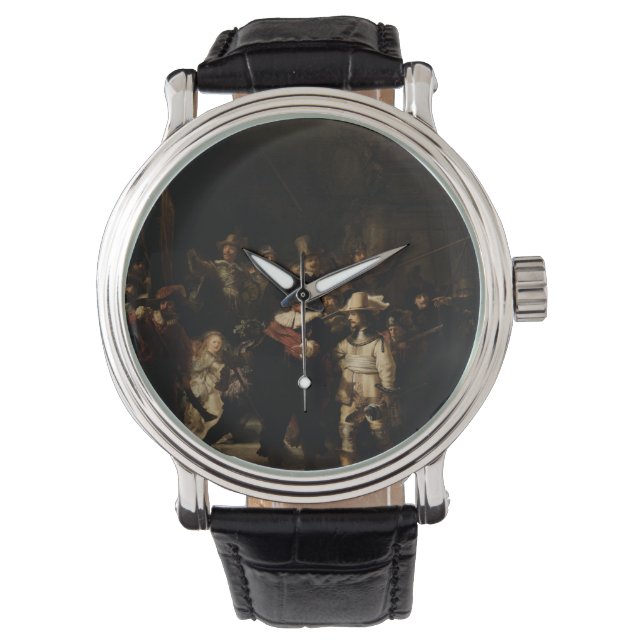 Nachtwache von Rembrandt Armbanduhr (Vorderseite)