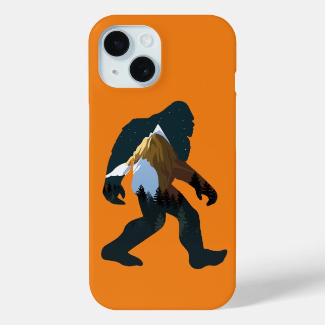 Nachtwald Bigfoot Case-Mate iPhone Hülle (Rückseite)