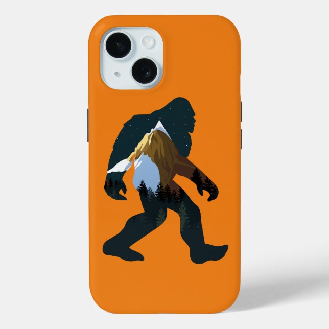 Nachtwald Bigfoot Case-Mate iPhone Hülle (Rückseite)