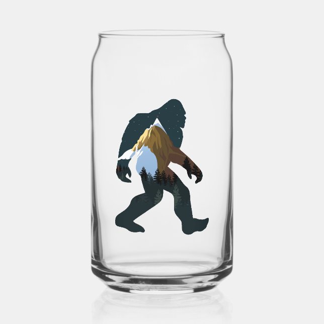 Nachtwald Bigfoot Dosenglas (Vorderseite)