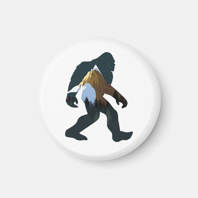 Nachtwald Bigfoot Magnet (Vorne)