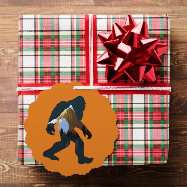 Nachtwald Bigfoot Ornament Karte (Insitu (Geschenk))