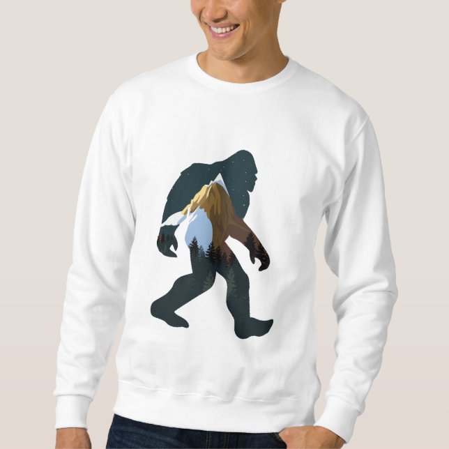 Nachtwald Bigfoot Sweatshirt (Vorderseite)