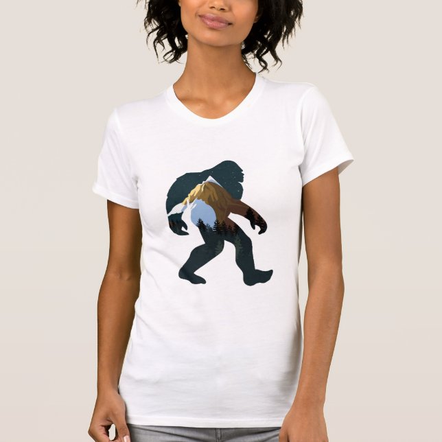 Nachtwald Bigfoot T-Shirt (Vorderseite)