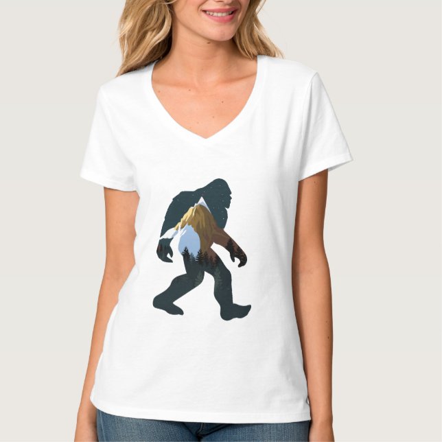 Nachtwald Bigfoot T-Shirt (Vorderseite)
