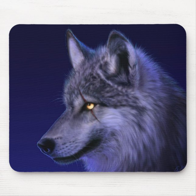 Nachtwolf Mousepad (Vorne)