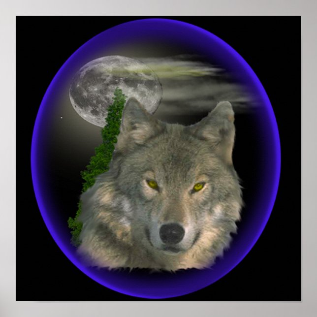 Nachtwolf Poster (Vorne)