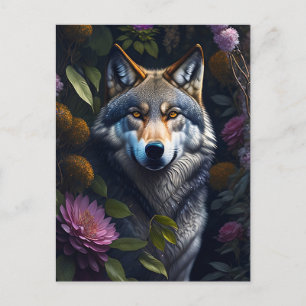 Nachtwolf Postkarte
