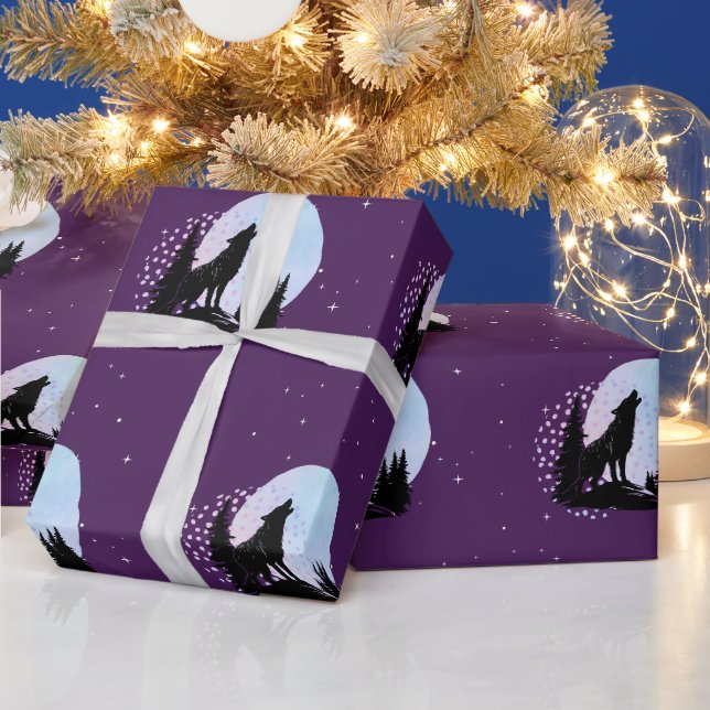 Nachtwolfs Nocturnal-Serenade Geschenkpapier (Feiertage)
