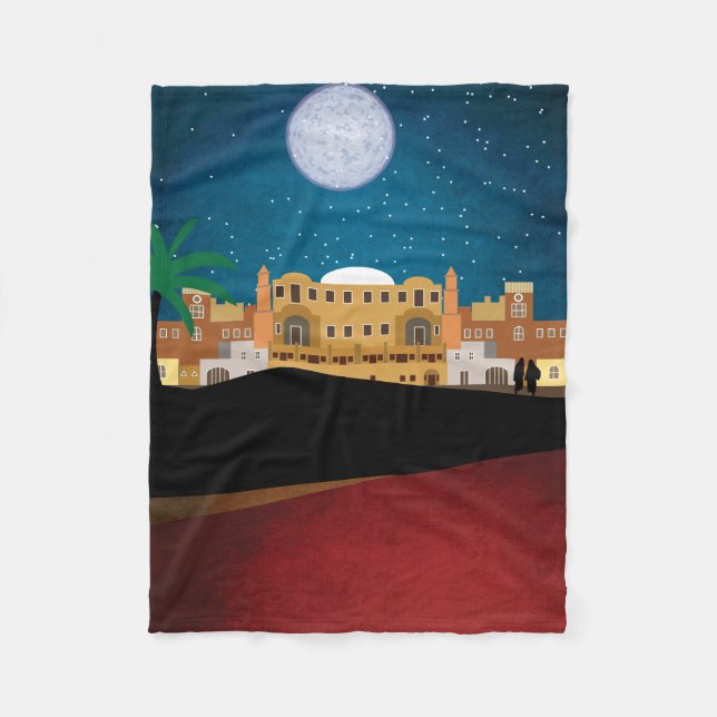 Nachtwüste Fleecedecke (Vorderseite)