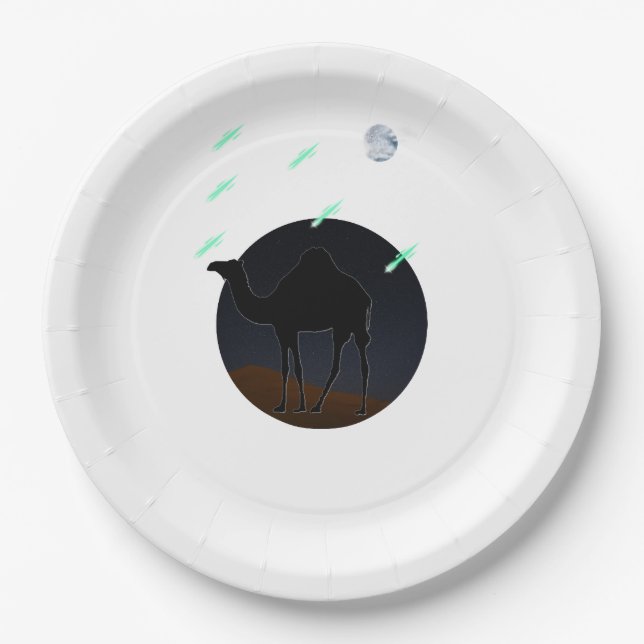Nachtwüste Pappteller (Vorderseite)