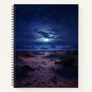 Nachtwüste Vollmond Notizbuch