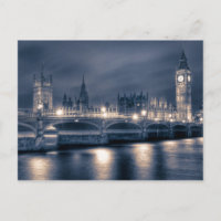 Nachtzeit im Houses of Parliament, London
