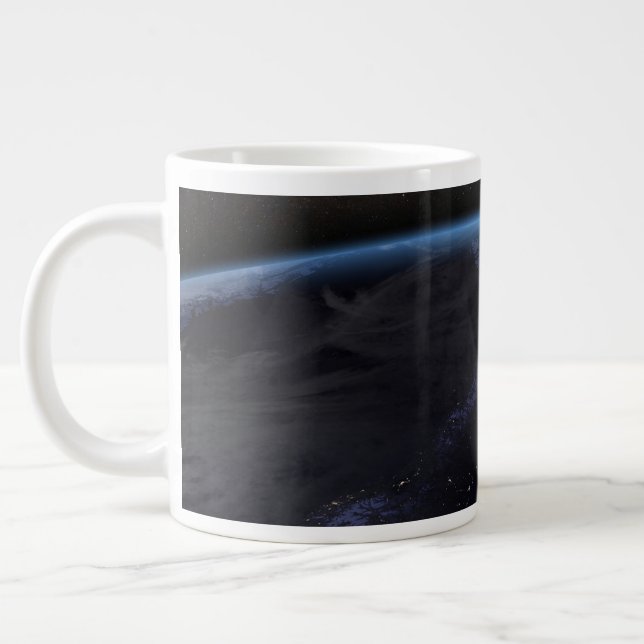 Nachtzeit in Nordeuropa Jumbo-Tasse (Links)