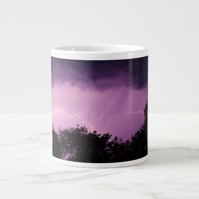 Nachtzeit-Sommer-Blitz Jumbo-Tasse (Vorderseite)