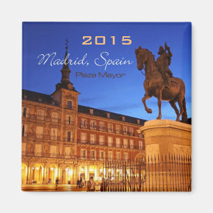 Nachtzeit-Szenen-Magnet-Änderungs-Jahr Madrids Magnet