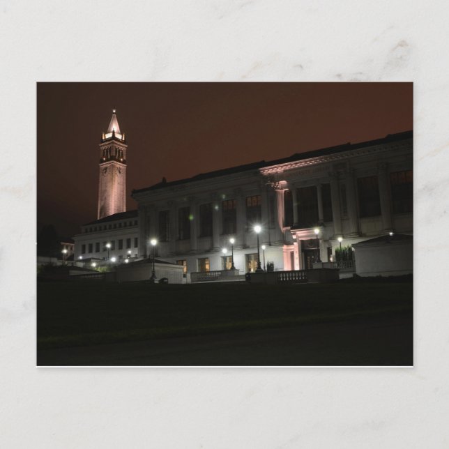 Nachtzeit U.C. Berkeley Postkarte (Vorderseite)