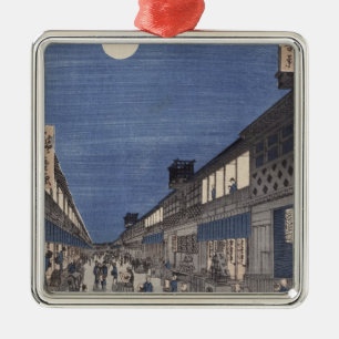 Nachtzeitansicht von Saruwaka Straße Ornament Aus Metall