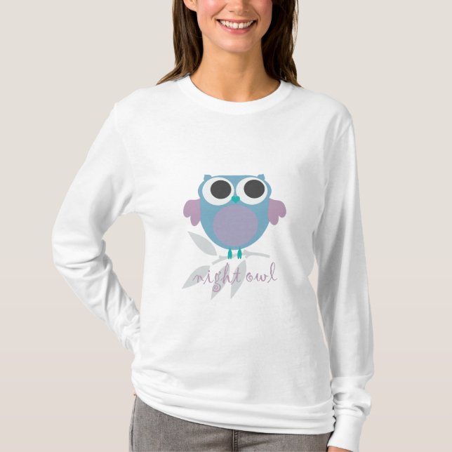 Nachtzeitnachteulen-Pyjamaspitze T-Shirt (Vorderseite)