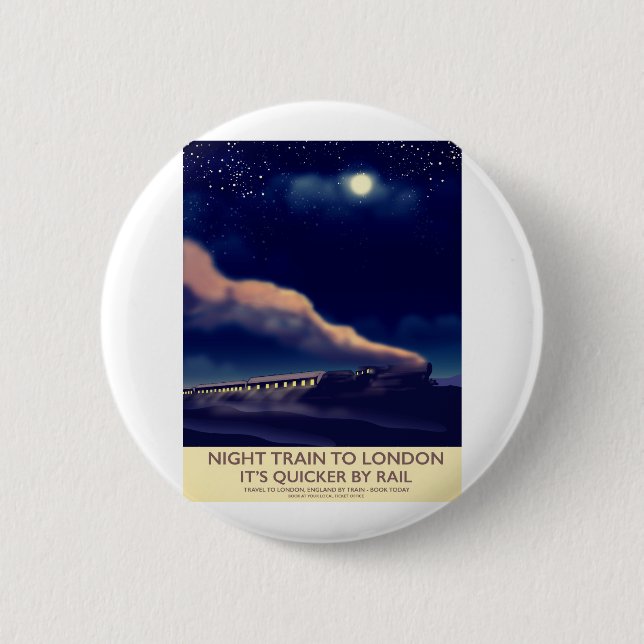 Nachtzug nach London. Button (Vorderseite)