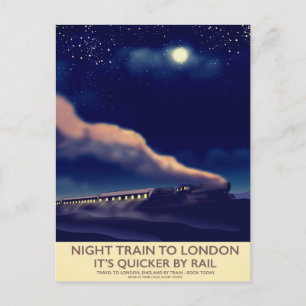 Nachtzug nach London. Postkarte
