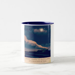 Nachtzug nach Schottland Zweifarbige Tasse