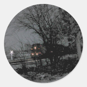 Nachtzug Runder Aufkleber