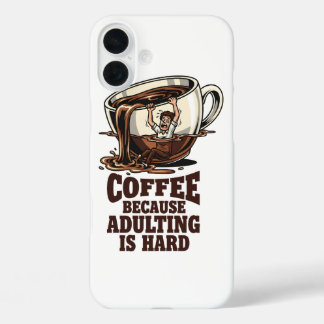 Nachvollziehbarer Erwachsenenhumor Kaffeeliebhaber iPhone 16 Plus Hülle