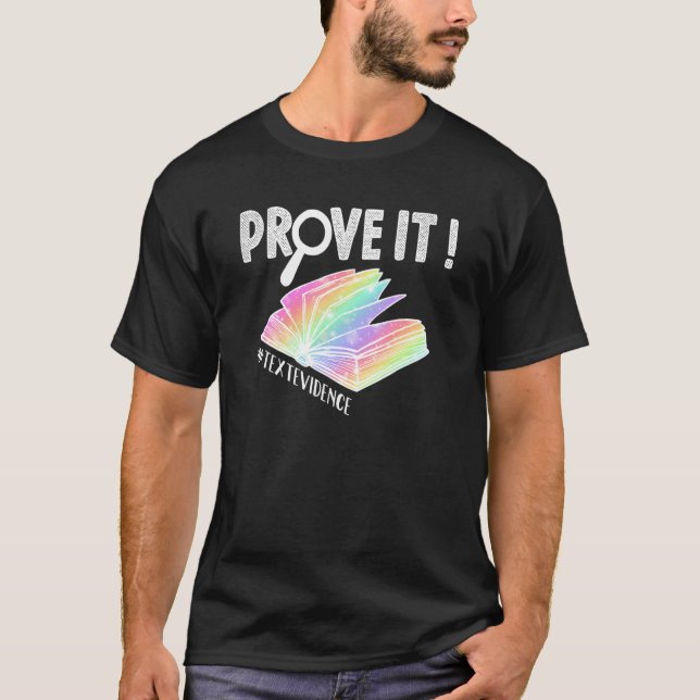 Nachweisen, dass es sich um einen Text Evidence Re T-Shirt (Vorderseite)